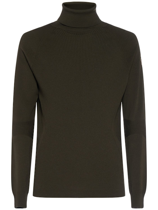 Moncler Grenoble: Virgin wool blend turtleneck sweater - men_0 | Luisa Via Roma
