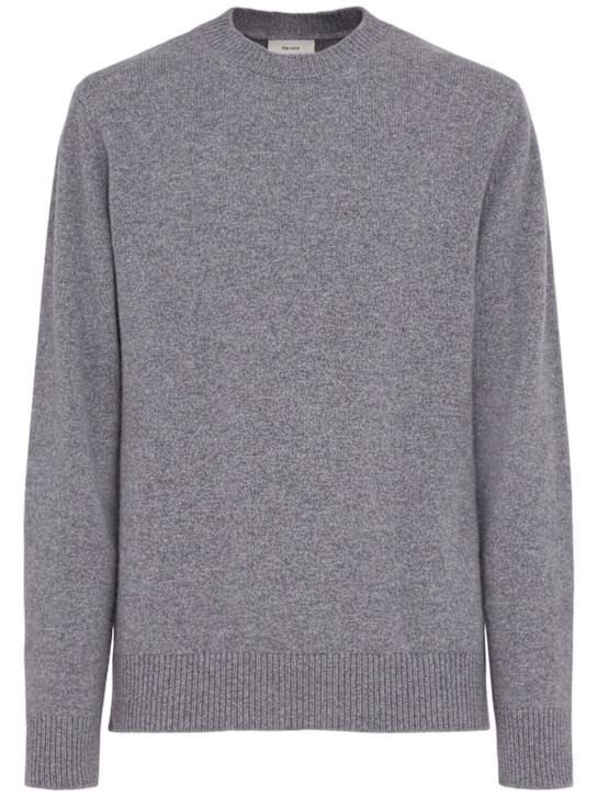 The Core: Wool knit crewneck sweater - Grey - men_0 | Luisa Via Roma