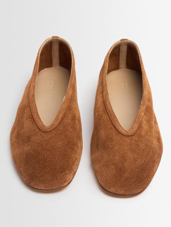 Le Monde Beryl: 10mm Luna suede slippers - women_1 | Luisa Via Roma