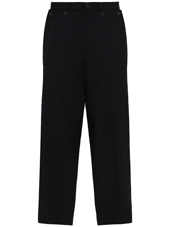 Yohji Yamamoto: Ko-sailor wool pants - Black - women_0 | Luisa Via Roma
