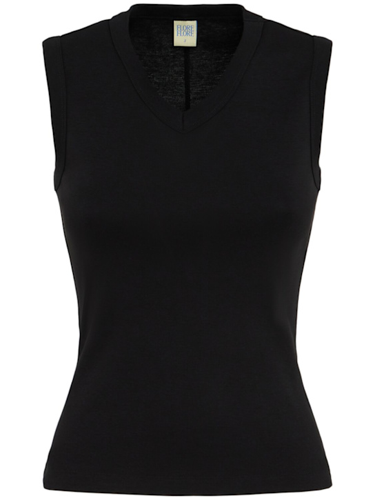 Flore Flore: Jill cotton jersey tank top - women_0 | Luisa Via Roma