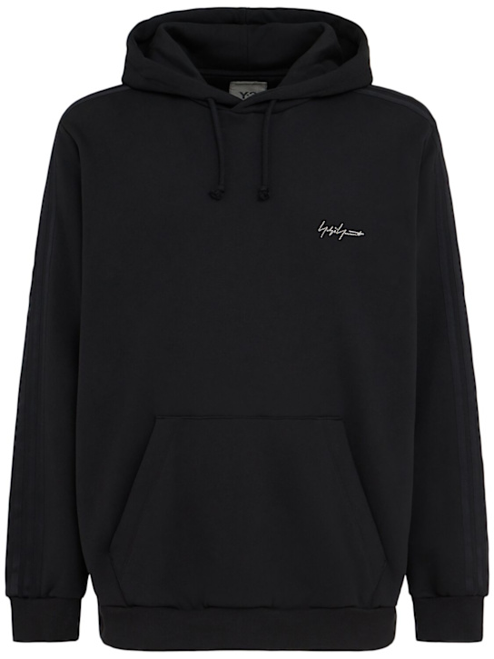 Yohji Yamamoto: Y-3 Kuro cotton hoodie - men_0 | Luisa Via Roma