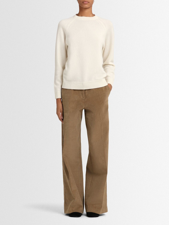 Annagreta: Ida ウールニット クルーネックセーター - オフホワイト - women_1 | Luisa Via Roma