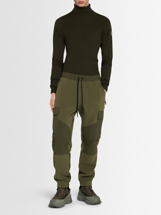 Moncler Grenoble: Nylon blend jogging sweatpants - men_1 | Luisa Via Roma