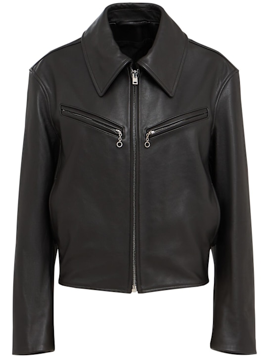 Lemaire: Boxy leather jacket - women_0 | Luisa Via Roma