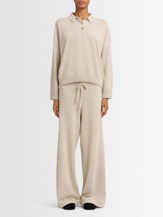 Annagreta: Aurora ウールニットパンツ - ベージュ - women_1 | Luisa Via Roma