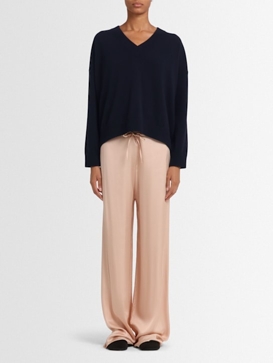 Annagreta: Evelyn ウールニット Vネックセーター - ブルー - women_1 | Luisa Via Roma