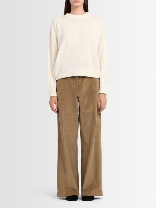 Annagreta: Dalia ウールニット クルーネックセーター - オフホワイト - women_1 | Luisa Via Roma