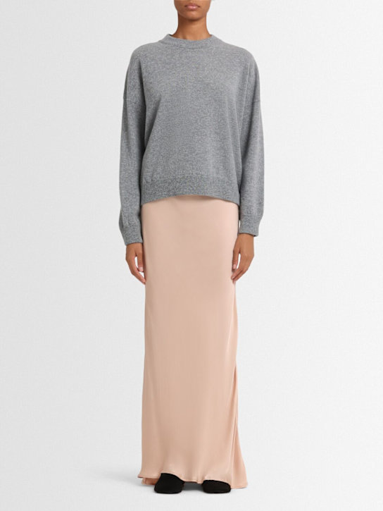 Annagreta: Dalia wool knit crewneck sweater - Grey - women_1 | Luisa Via Roma