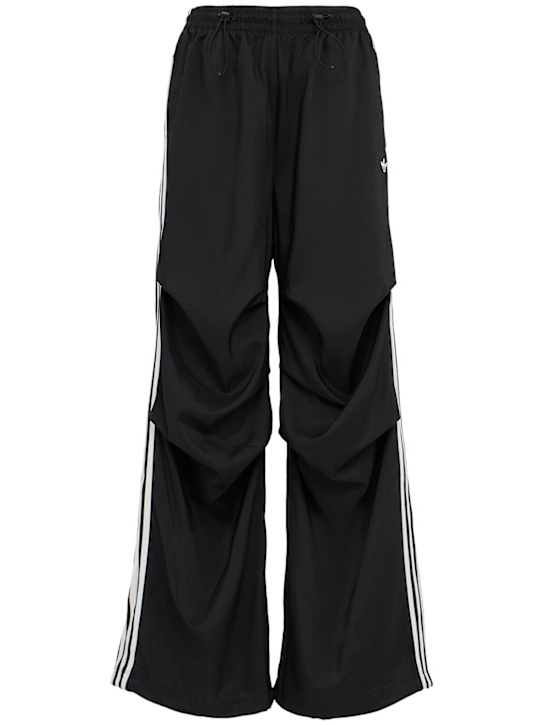 adidas Originals: Teamgeist ruffled track pants - Black - women_0 | Luisa Via Roma