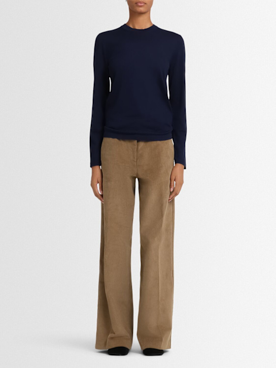 Annagreta: Anna ウールニット クルーネックセーター - ブルー - women_1 | Luisa Via Roma