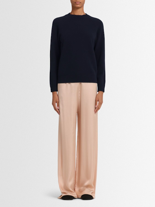 Annagreta: Ida ウールニット クルーネックセーター - ブルー - women_1 | Luisa Via Roma