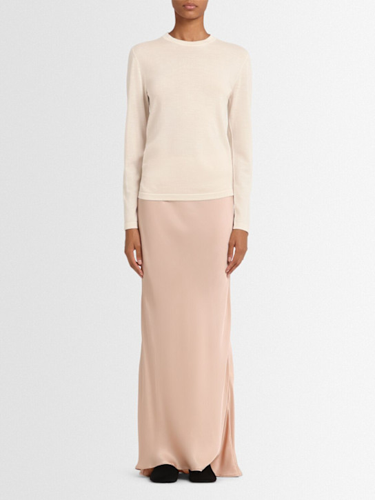 Annagreta: Anna ウールニット クルーネックセーター - オフホワイト - women_1 | Luisa Via Roma