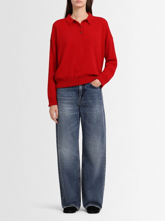 Annagreta: Editta ウールニットポロ - レッド - women_1 | Luisa Via Roma