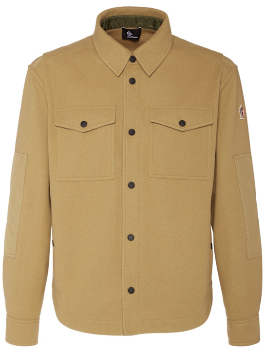 Moncler Grenoble: Brushed tech shirt jacket - men_0 | Luisa Via Roma