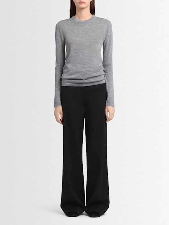 Annagreta: Anna ウールニット クルーネックセーター - グレー - women_1 | Luisa Via Roma