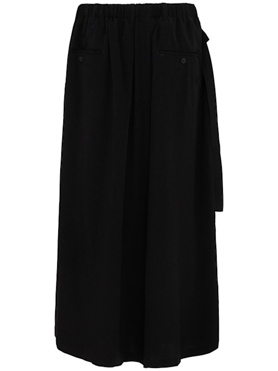 Yohji Yamamoto: Wraparound pants - Black - men_1 | Luisa Via Roma