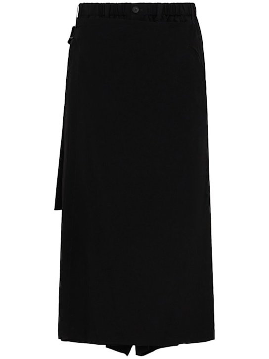 Yohji Yamamoto: Wraparound pants - Black - men_0 | Luisa Via Roma