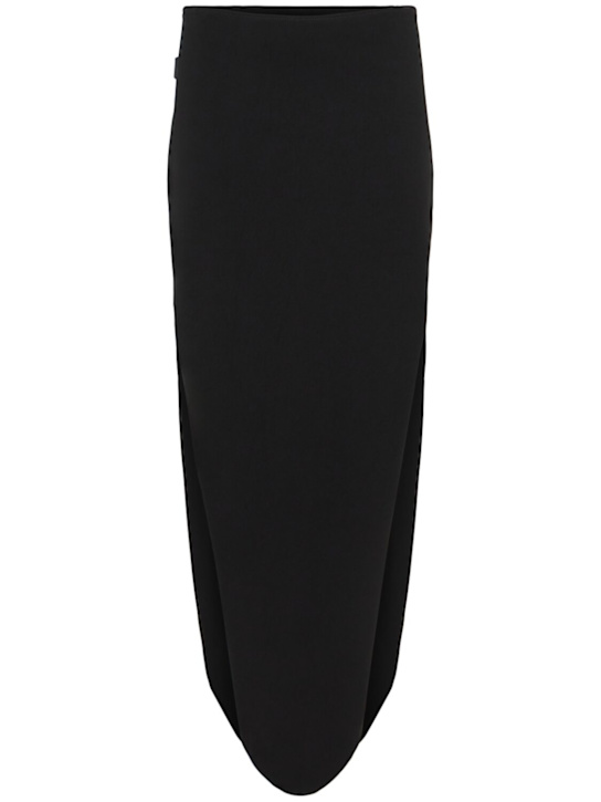 Jean Paul Gaultier: Asymmetrical rounded hem nylon skirt - Black - women_0 | Luisa Via Roma