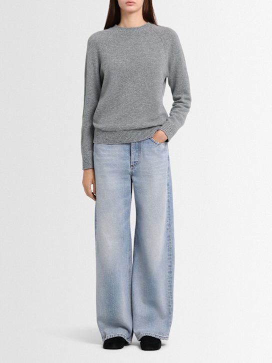 Annagreta: Ida ウールニット クルーネックセーター - グレー - women_1 | Luisa Via Roma