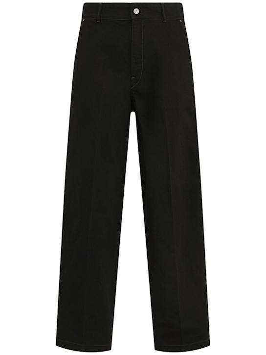 Lemaire: Maxi barrel cotton workwear pants - men_0 | Luisa Via Roma