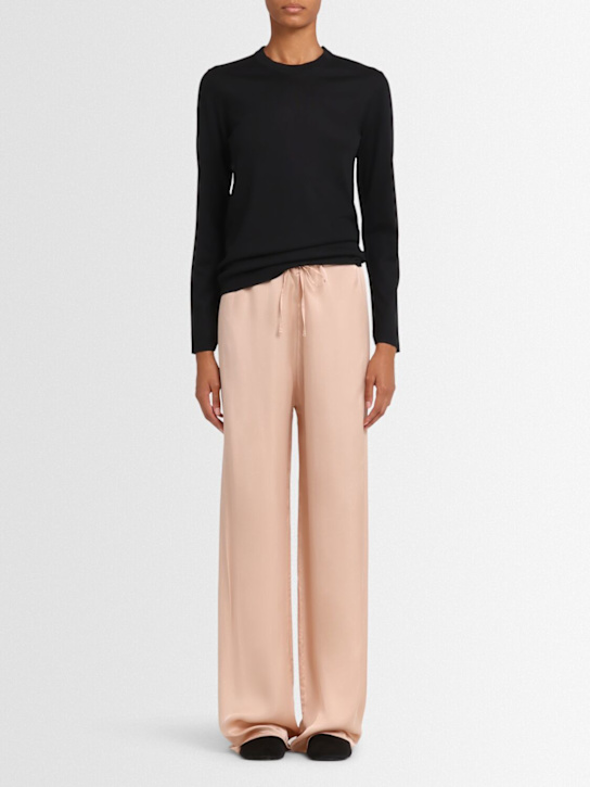 Annagreta: Anna wool knit crewneck sweater - Black - women_1 | Luisa Via Roma