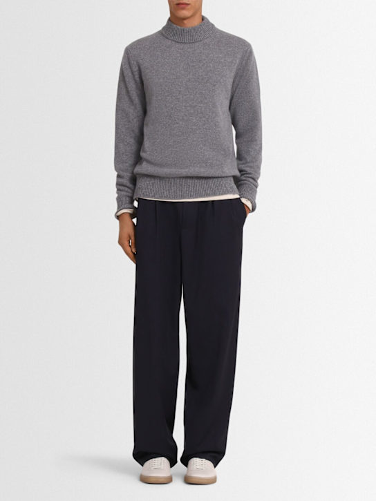 The Core: ウールニット ファネルネックセーター - グレー - men_1 | Luisa Via Roma