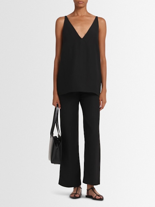 Proenza Schouler: Mitchell viscose blend tank top - Black - women_1 | Luisa Via Roma