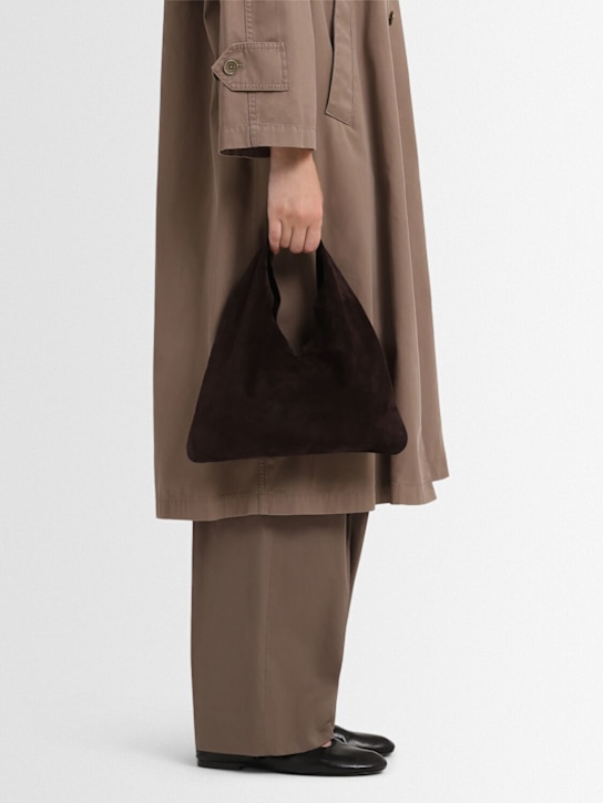 The Row: Small Bindle suede top handle bag - women_1 | Luisa Via Roma