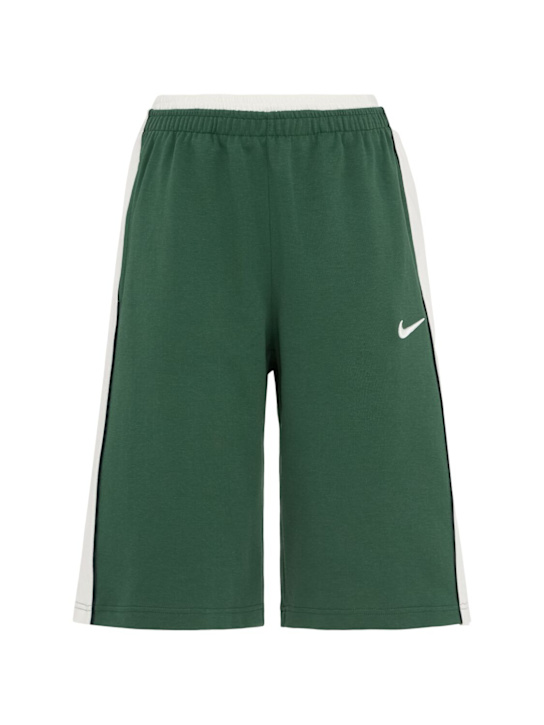 Nike: Long cotton blend shorts - women_0 | Luisa Via Roma
