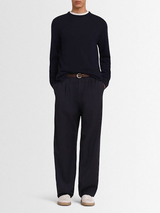 The Core: ウールニットクルーネックセーター - ブルー - men_1 | Luisa Via Roma