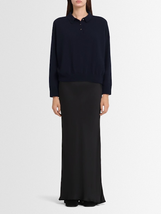 Annagreta: Editta ウールニットポロ - ブルー - women_1 | Luisa Via Roma