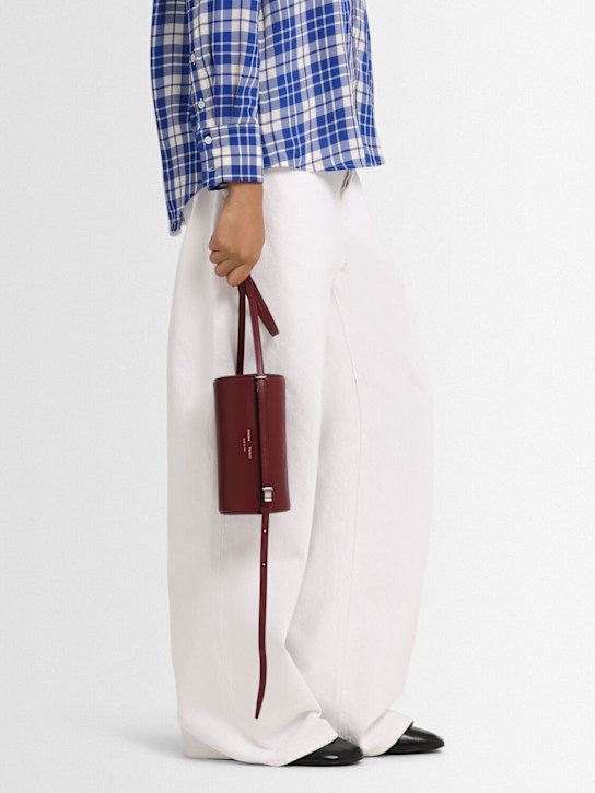 Proenza Schouler: Silo leather shoulder bag - Merlot - women_1 | Luisa Via Roma