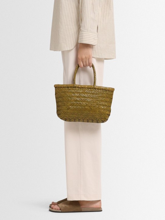 Dragon Diffusion: Mini Flat Gora leather basket bag - women_1 | Luisa Via Roma