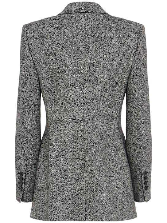 Dolce&Gabbana: Wool blend blazer - Black/White - women_1 | Luisa Via Roma