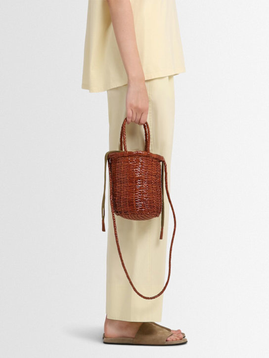 Dragon Diffusion: Mini Lina woven leather bucket bag - women_1 | Luisa Via Roma