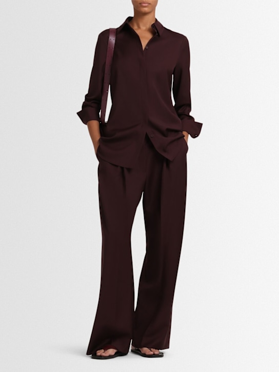 A.EMERY: Goddard wool tailoring wide pants - Purple - women_1 | Luisa Via Roma