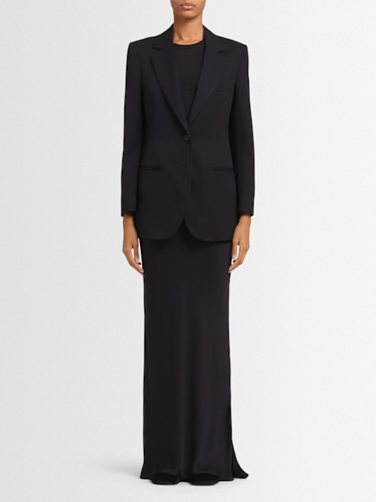 Annagreta: Freya single breasted wool twill blazer - Black - women_1 | Luisa Via Roma