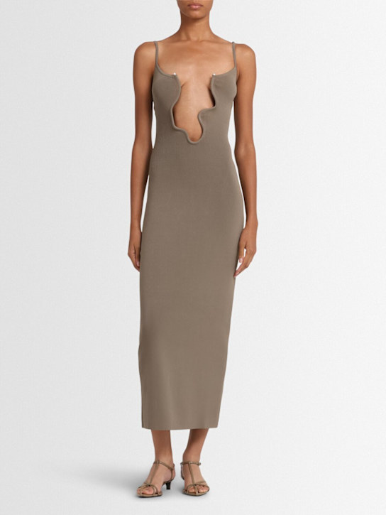 Christopher Esber: Salacia wire column dress - Sage - women_1 | Luisa Via Roma