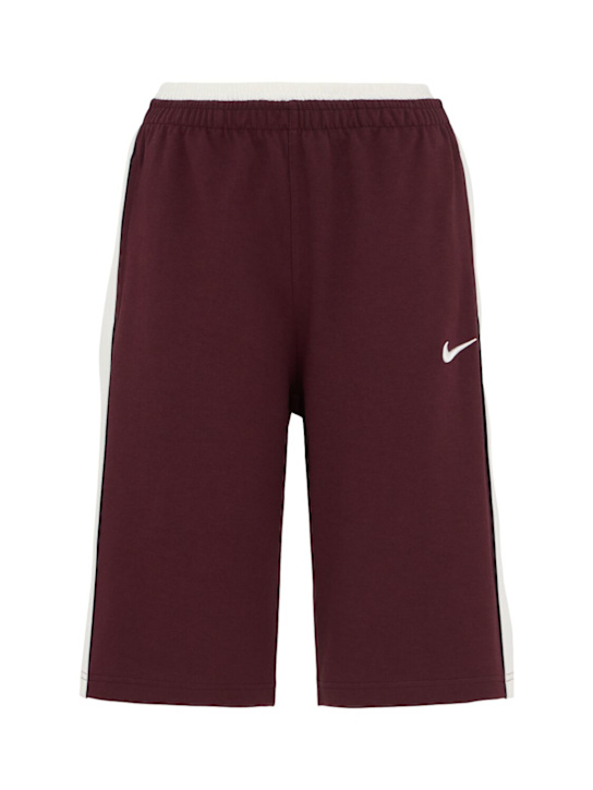Nike: Long cotton blend shorts - women_0 | Luisa Via Roma