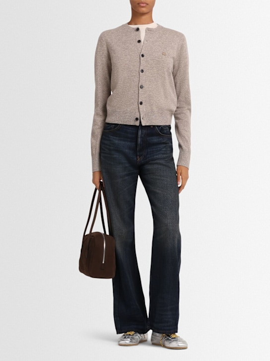 Acne Studios: Wool knit cardigan - Grey - women_1 | Luisa Via Roma