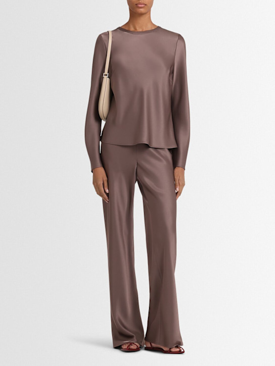 A.EMERY: Myrna straight pants - Brown - women_1 | Luisa Via Roma