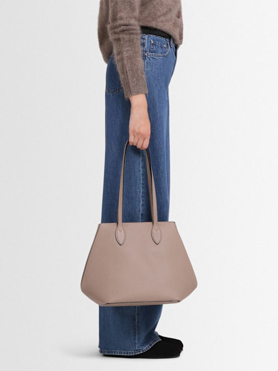 Valextra: Small Vivi leather tote bag - Sahara - women_1 | Luisa Via Roma