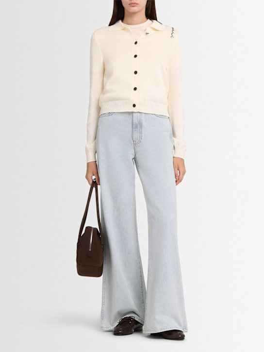 Marni: Knit buttoned cardigan - Ivory - women_1 | Luisa Via Roma