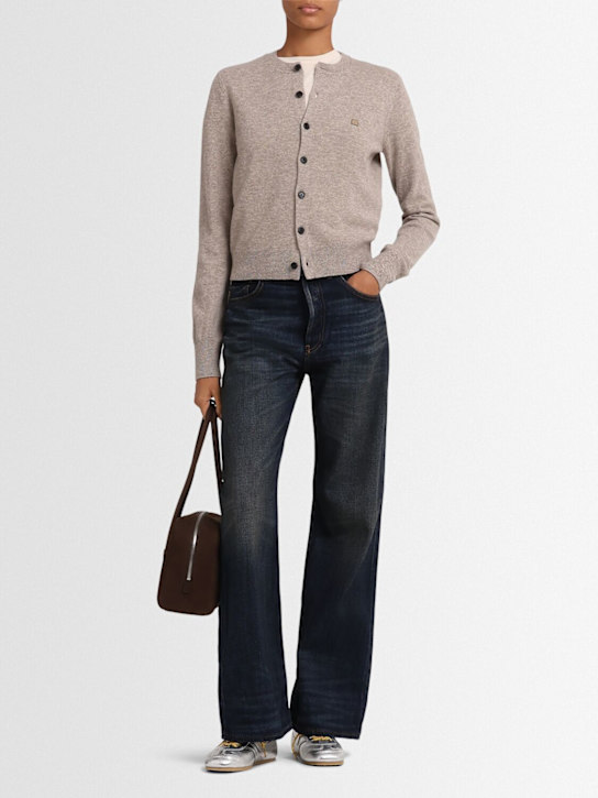 Acne Studios: 5-pocket flared denim jeans - Blue - women_1 | Luisa Via Roma