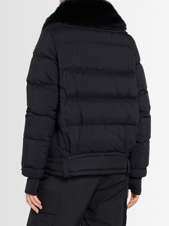 Moncler Grenoble: Arabbas nylon shearling down ski jacket - women_1 | Luisa Via Roma