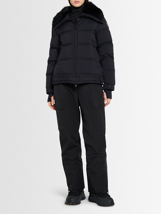 Moncler Grenoble: Arabbas nylon shearling down ski jacket - women_0 | Luisa Via Roma