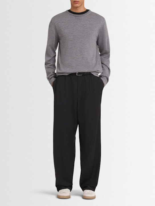 The Core: ウールニットクルーネックセーター - グレー - men_1 | Luisa Via Roma