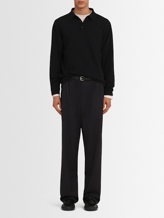 The Core: Polokleid aus Wollstrick - Schwarz - men_1 | Luisa Via Roma