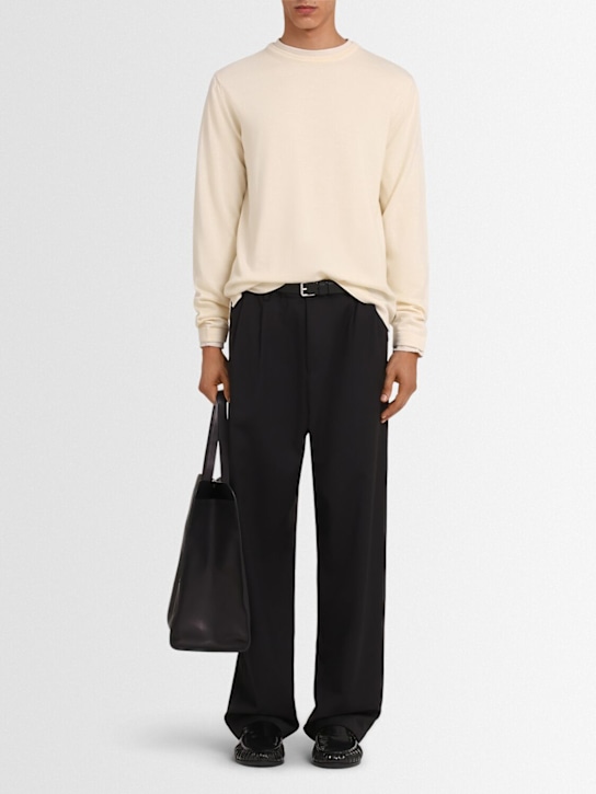 The Core: ウールニットクルーネックセーター - ベージュ - men_1 | Luisa Via Roma